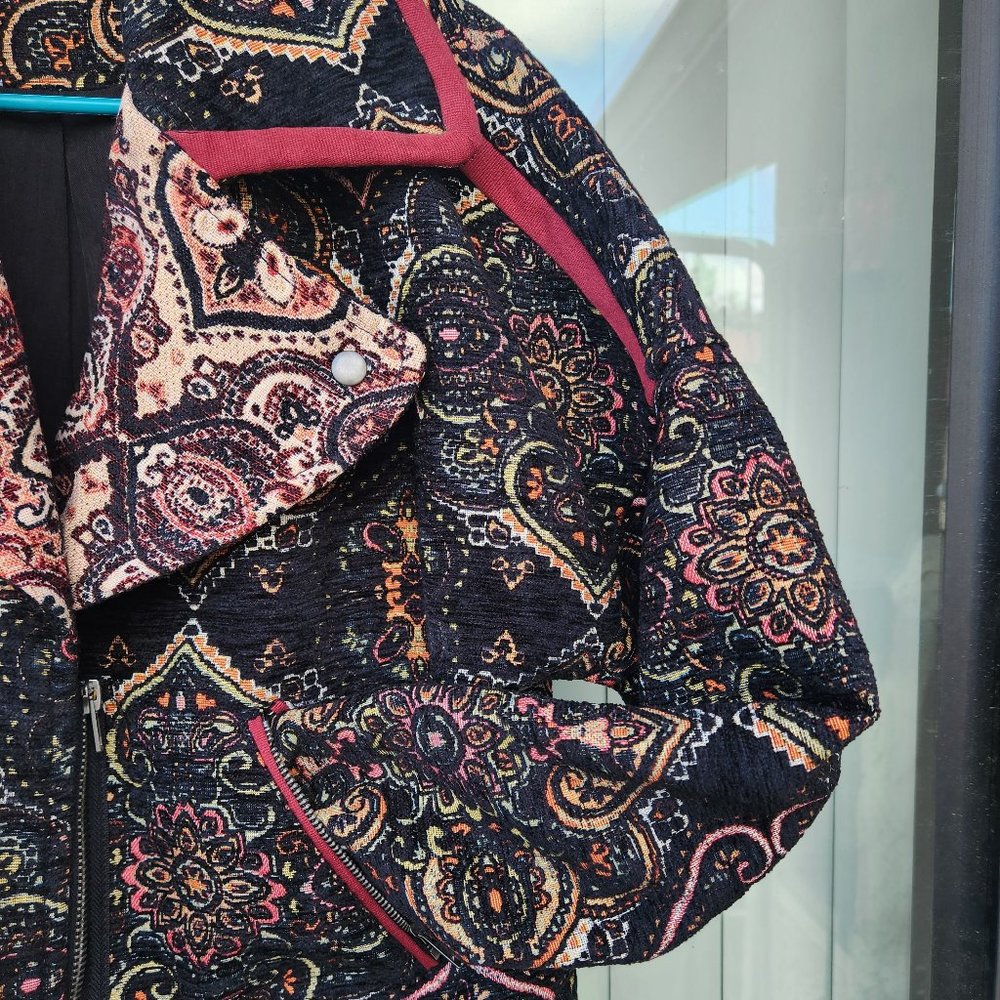 Free People Movement Jacket Coat Moto Labyrinth